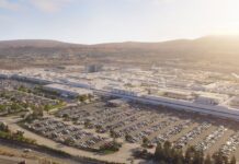 The Tesla Gigafactory in California and the automation of the battery manufacturing process